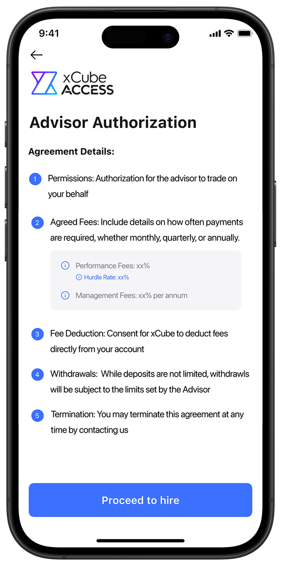 Authorize the advisor