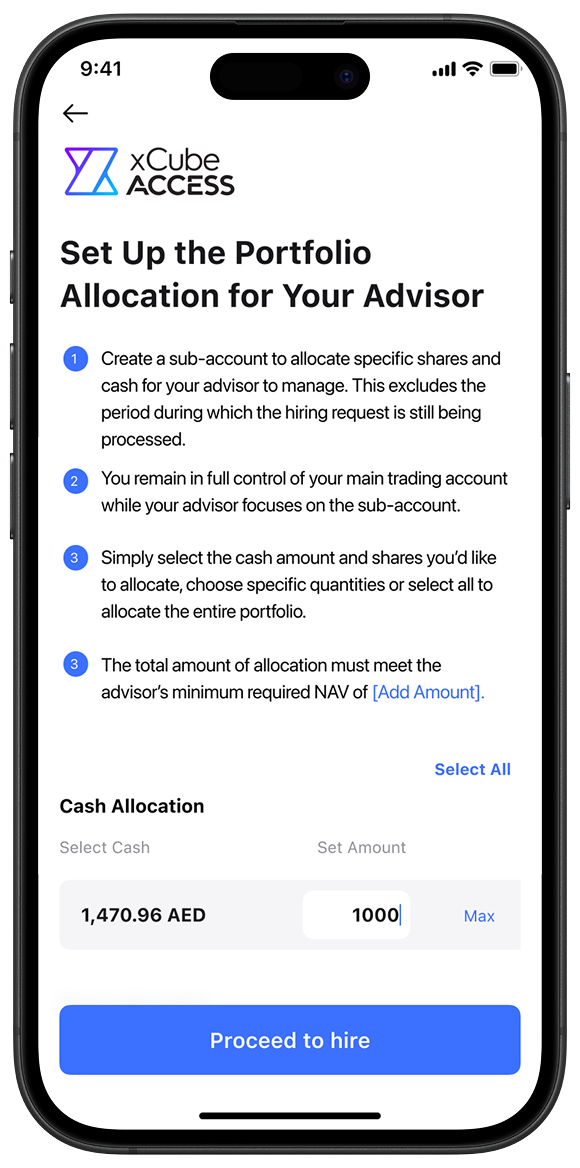 Set up the sub account